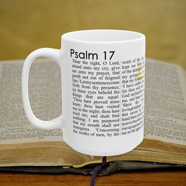 Psalm 17 Full Text - 15oz Coffee Mug